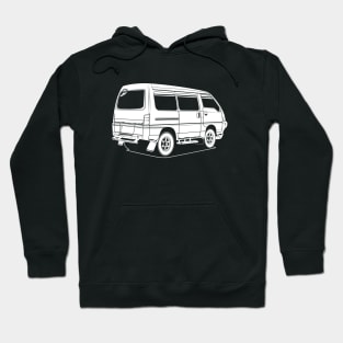 Jdm white print delica rear classic Hoodie